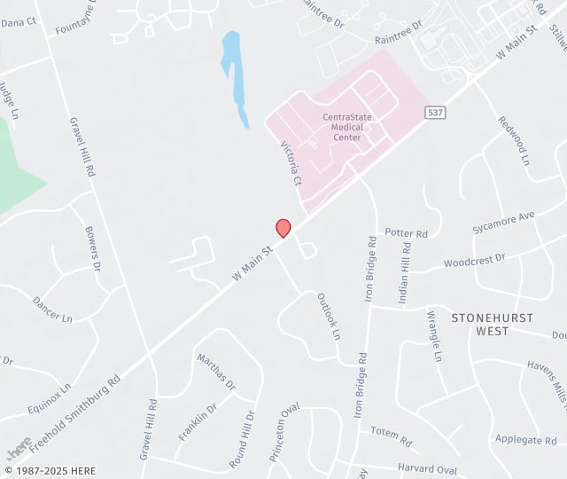 Location Map: 1043 W Main St Freehold Township, NJ 07728