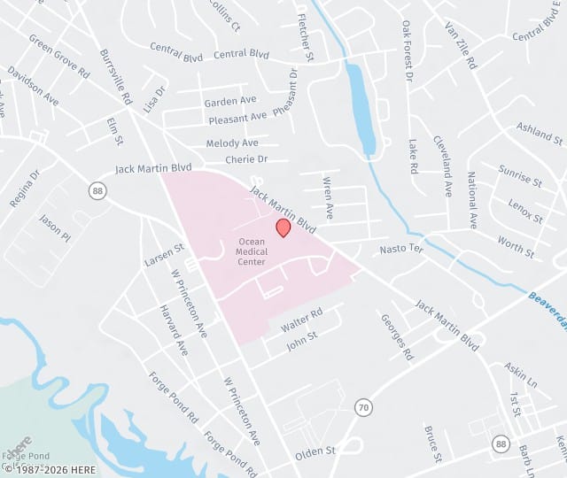 Location Map: 457 Jack Martin Blvd Brick Township, NJ 08724